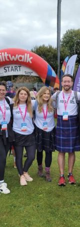 The Resolis Racers complete the Edinburgh Kiltwalk